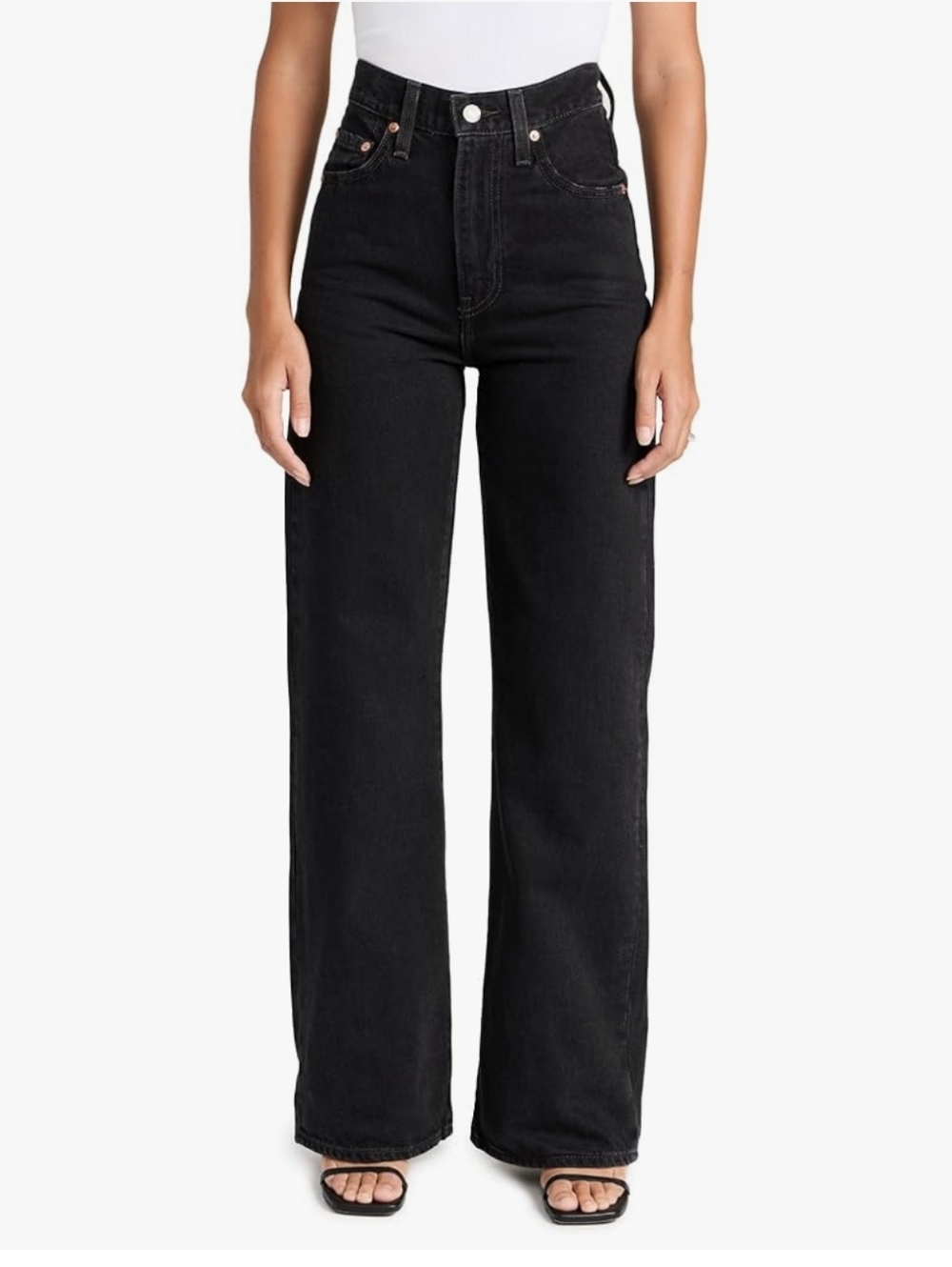 Levi's Black High-Rise Wide Leg Jeans